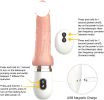 Penis Vibrator Rubber On Wall Medium Adult Toy for Women Pleasure Licking Wearable Smooth Flexible Silicone Wireless Remote Control Vibrating USB Rech