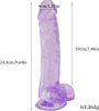 Crystal Realistic Giant Dildo Silicone Adult Sex Toys for Women;  9 Inch Body-Safe Material Huge Dildo with Strong Suction Cup;  Curved Shaft and Ball