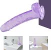 Crystal Realistic Giant Dildo Silicone Adult Sex Toys for Women;  9 Inch Body-Safe Material Huge Dildo with Strong Suction Cup;  Curved Shaft and Ball