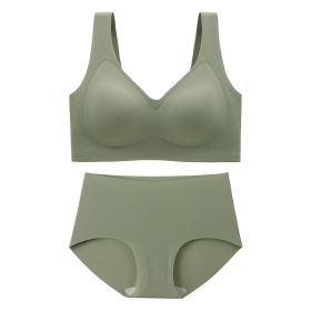 Large Size Seamless And Comfortable Underwear Thin Style (Option: Green-L)