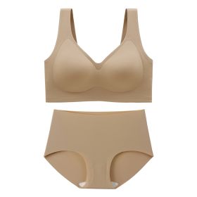 Large Size Seamless And Comfortable Underwear Thin Style (Option: Coffee-L)