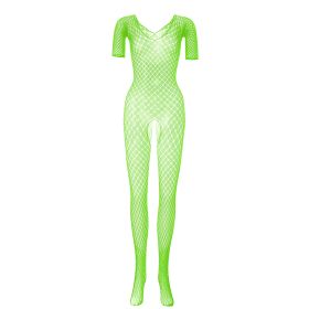 Men's Cross One Piece Transparent Ultra-thin High Elasticity Socks (Option: Green-One size)