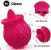 Rose Sex Toy For Women;  Waterproof Vaginal Suction Vibrator;  Intimate Nipple Sucking Cup;  Oral Clitoral Stimulato