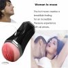 3 in 1 Male Masturbators Adult Sex Toys with Realistic Textured Mouth Vagina and Tight Anus, Men's Pocket Pussy Blowjob Stroker Anal Play Sex Toys for