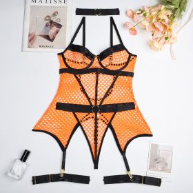 Women's Hot One-piece Sexy Lingerie (Option: Fluorescent Orange-XL)