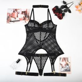 Women's Hot One-piece Sexy Lingerie (Option: Black-L)